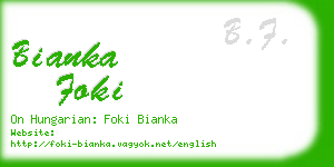 bianka foki business card